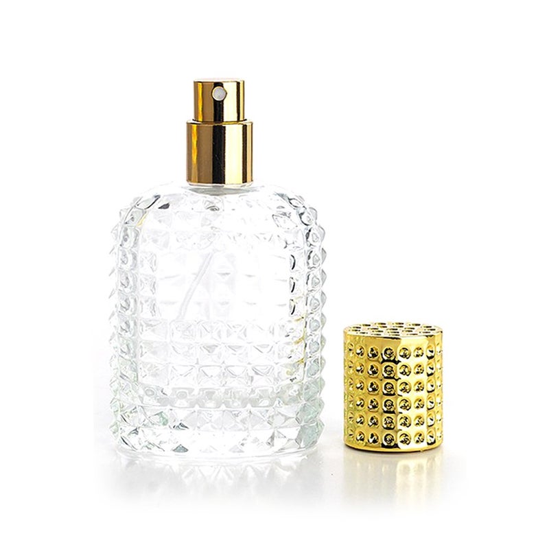 Enslz 50ml Refillable Clear Glass Luxury Spray Perfume Bottle Empty Atomizer Bottle Makeup Tool 2pcs free Funnel Filler - Image 1